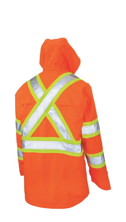 TOUGH DUCK PREMIUM RIPSTOP SAFETY RAIN JACKET - SJ35