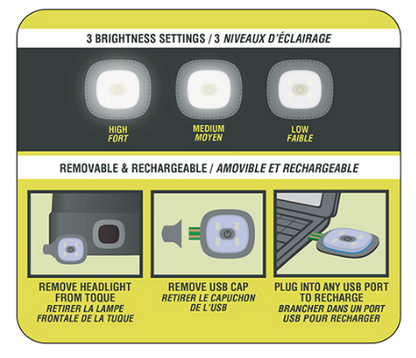 AJM International Acrylic Cuff Toque with LED Light - 9X539M
