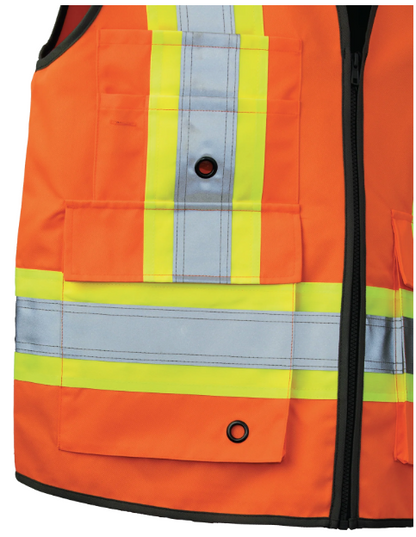 TOUGH DUCK POLY TWILL DELUXE SAFETY VEST - SV12