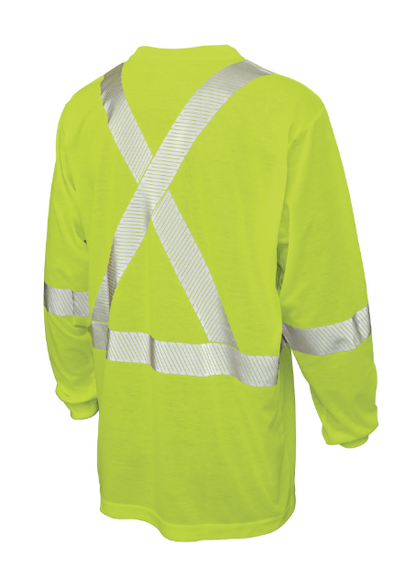 TOUGH DUCK POLYESTER JERSEY LONG-SLEEVE SAFETY T-SHIRT - ST22