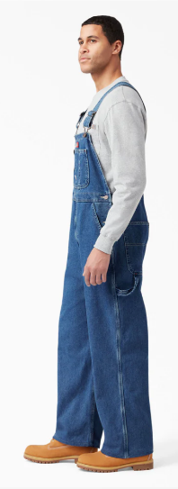 Dickies Stonewashed Indigo Bib Overalls - 8396