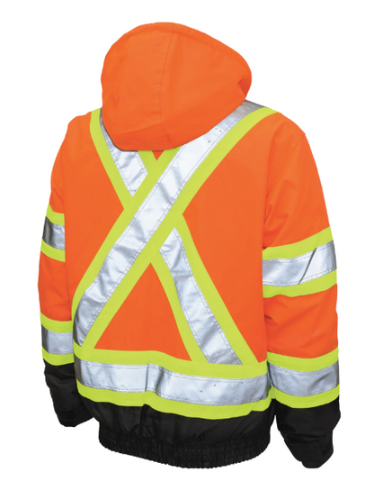 TOUGH DUCK POLY OXFORD 3-IN-1 SAFETY BOMBER WITH FLEECE LINER - S413