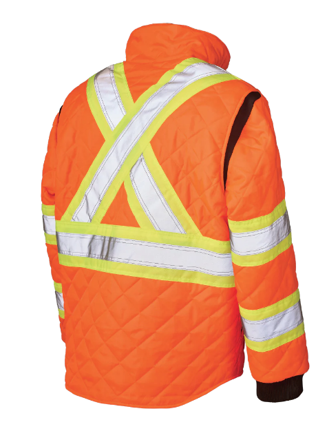 TOUGH DUCK QUILTED SAFETY TRUCKER JACKET - SJ48