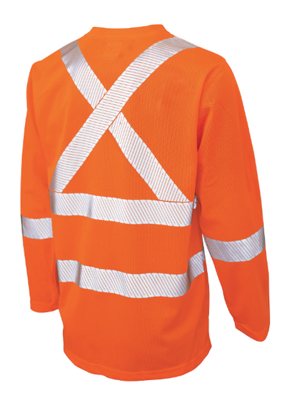 TOUGH DUCK MICRO MESH LONG-SLEEVE SAFETY T-SHIRT WITH POCKET - ST08