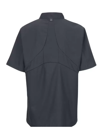 RED KAP® CHEF DESIGNS® SHORT SLEEVE CHEF COAT WITH OILBLOK + MIMIX™. - 046X