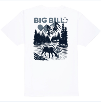 BIG BILL® Short-Sleeve Moose Graphic T-shirt - White - O180B