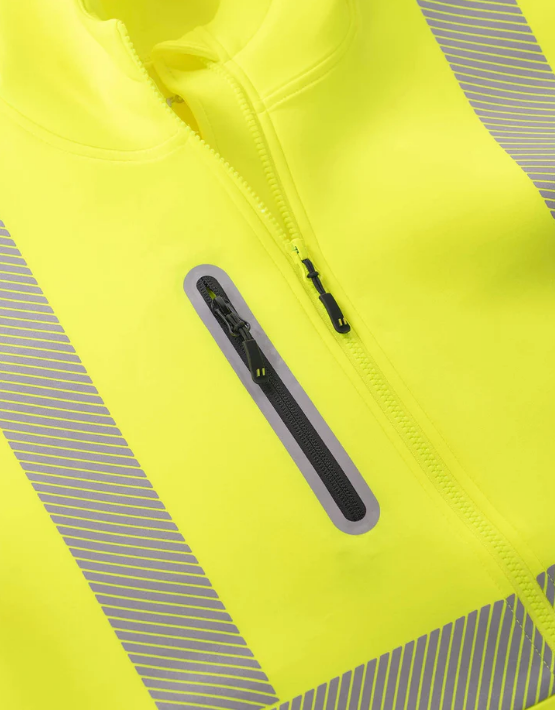 Forcefield Women's Lime Technical Safety Zip-Up Softshell Hoodie 024-WUQ844LY