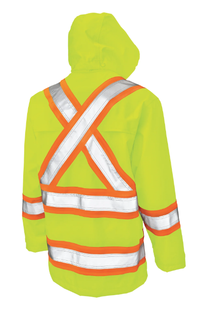 TOUGH DUCK RIPSTOP SAFETY RAIN JACKET -  S372