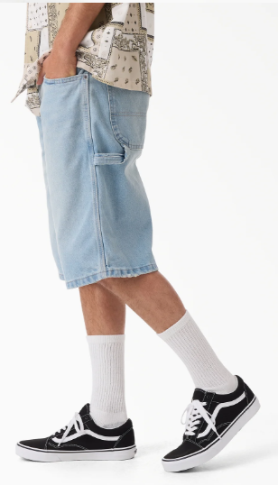 Dickies Worn In Relaxed Carpenter Denim Shorts, 13"