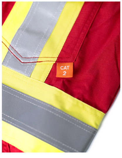 Forcefield Hi Vis Inherent Red FR Reflective Coverall 024-FRICRD-YSY