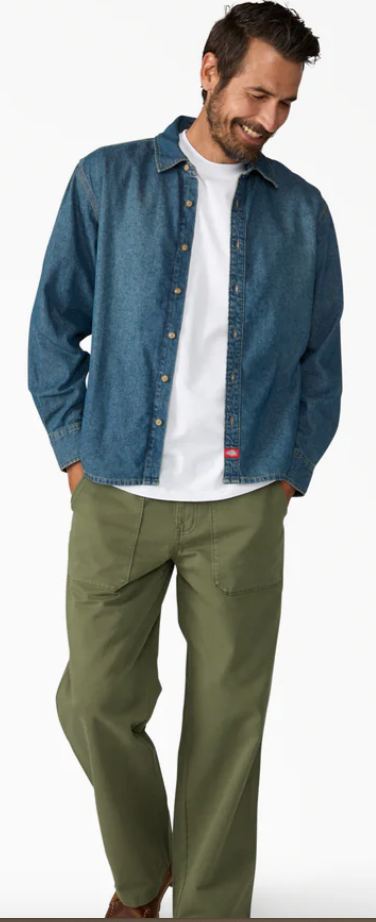 Dickies Lightweight Long Sleeve Denim Shirt