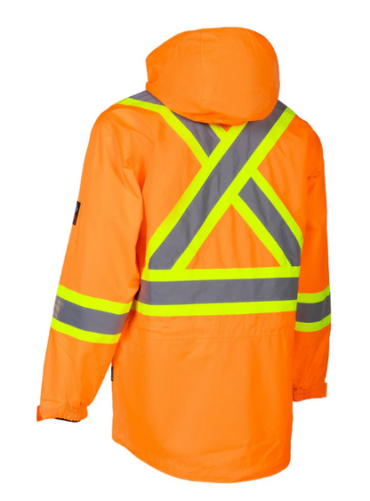 Forcefield Hi-Vis Orange Flame-Resistant (FR) Ripstop Light Weight Jacket 024-FR705-LW