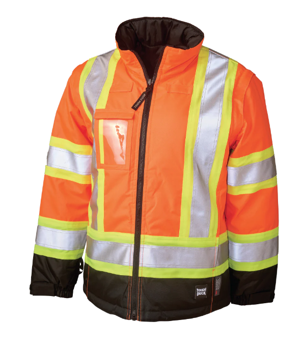 TOUGH DUCK WOMEN'S POLY OXFORD 5-IN-1 SAFETY JACKET - SJ46