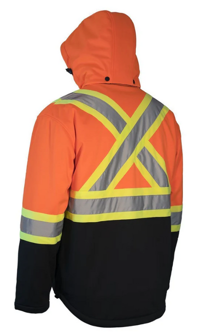 Forcefield Hi Vis Winter Softshell Heated Jacket 023-EN158HJOR-XL