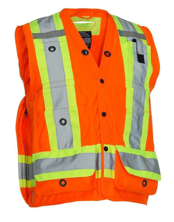 Forcefield Women's Hi Vis Safety Surveyor's Vest 022-TVSURV168OR