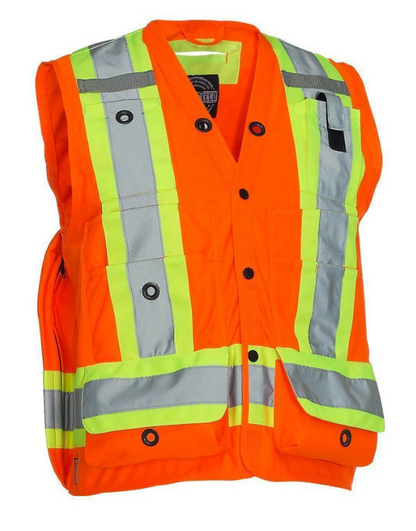 Forcefield Women's Hi Vis Safety Surveyor's Vest 022-TVSURV168OR