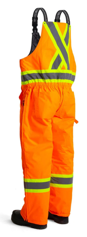 Forcefield Hi-Vis Flame-Resistant (FR) Ripstop Heavy Weight Lined Bib Pants 024-FR835-MX-OR