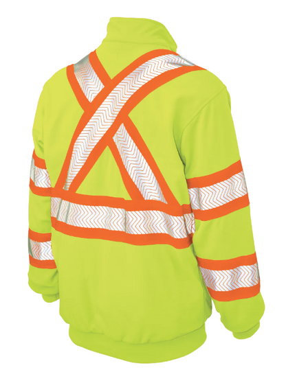TOUGH DUCK  SJ19 - FLEECE ¼ ZIP SAFETY PULLOVER - SJ19