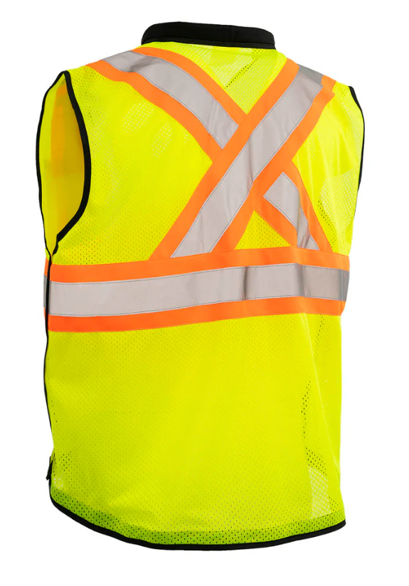Forcefield Zip-Up Hi Vis Traffic Safety Vest 022-TV188YY