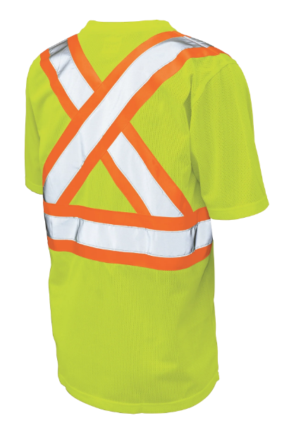TOUGH DUCK MICRO MESH SHORT-SLEEVE SAFETY T-SHIRT WITH POCKET - S392