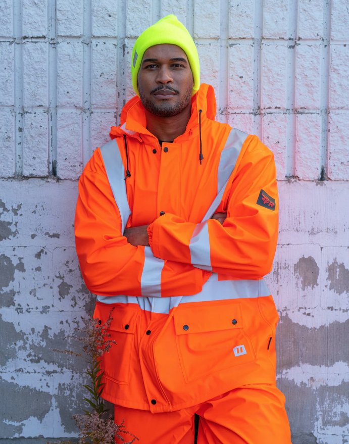 Forcefield Lightweight Fire Resistant (FR) Hi-Vis Safety Rain Jacket 023-80551-DH