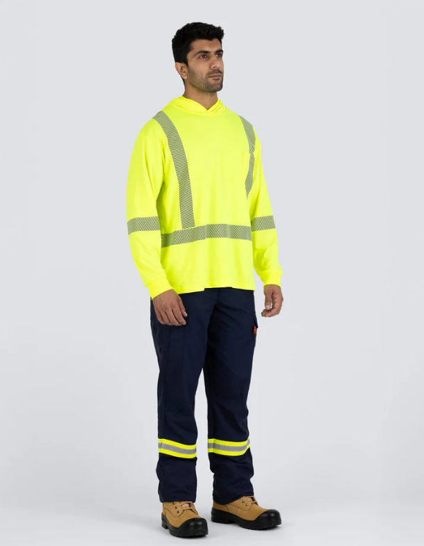 Forcefield Hooded Long Sleeve Ultrasoft Technical Tee 022-SPXCSA