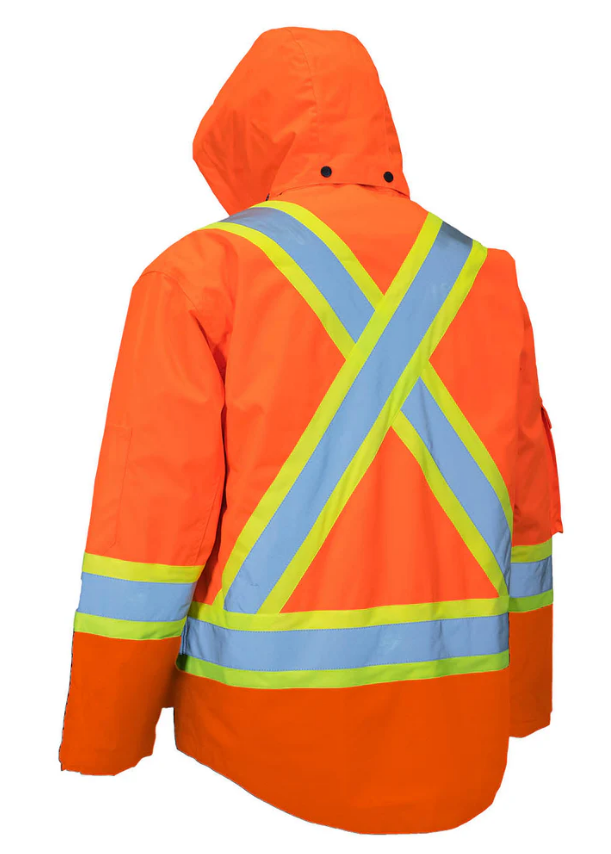 Forcefield 7-in-1 Hi Vis Safety Parka (All Orange) 024-EN705RA