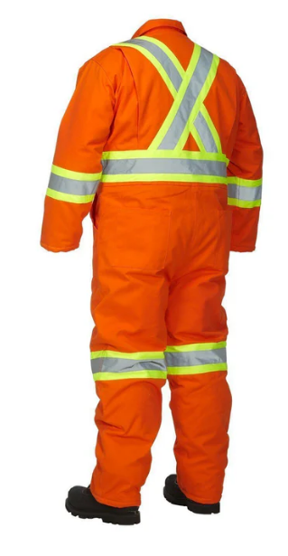 Forcefield Winter Lined Cotton Canvas Safety Coverall 024-OR34