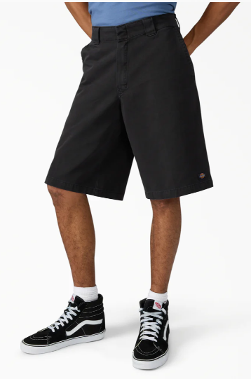 Dickies Worn In Loose Work Shorts, 13"