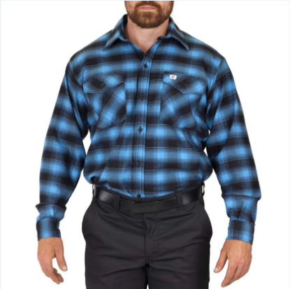 BIG BILL® Stretch Flannel Shirt - Royal Blue - 121ST