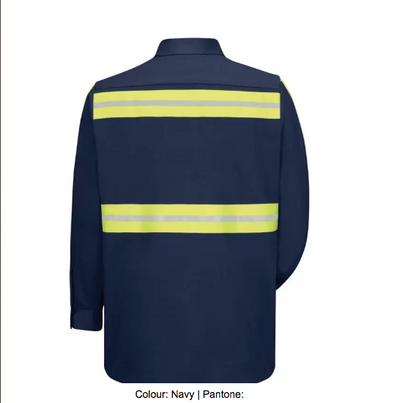 RED KAP® LONG SLEEVE ENHANCED VISIBILITY COTTON WORK SHIRT - SC30EN