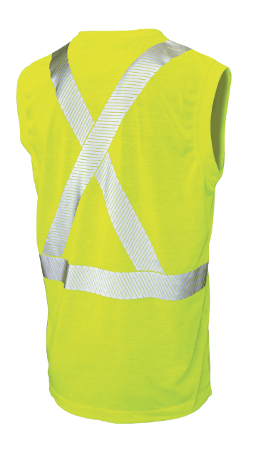 TOUGH DUCK POLYESTER JERSEY SLEEVELESS SAFETY T-SHIRT - ST15