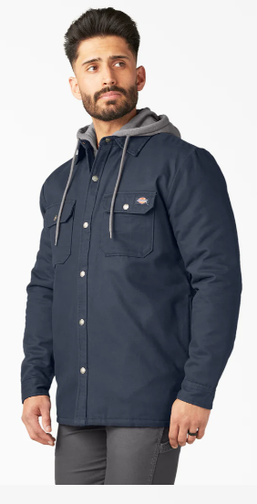 Dickies Water Repellent Duck Hooded Shirt Jacket