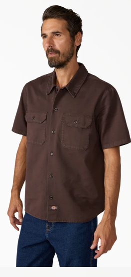 Dickies Worn In Solid Work Shirt