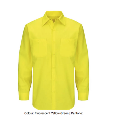 RED KAP® ENHANCED VISIBILITY LONG SLEEVE RIPSTOP WORK SHIRT - SY14-EHV