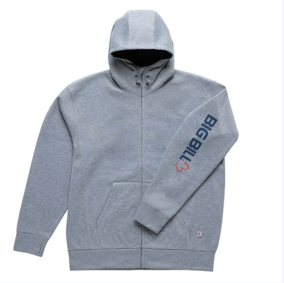 BIG BILL® Technical Fleece Full-Zip Hoodie with Graphic Logo - BBFL90
