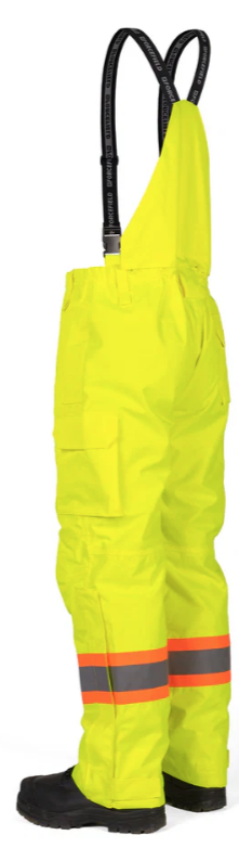 Forcefield Hi-Vis Lime Flame-Resistant (FR) Ripstop Light Weight Bib Pants 024-FR235-LW-LY