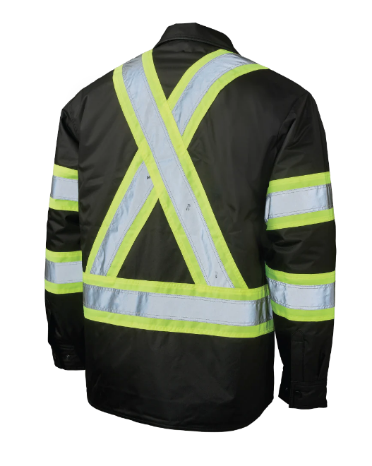 TOUGH DUCK QUILT-LINED HOODED SAFETY JAC-SHIRT -  SJ51