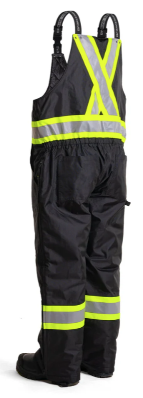 Forcefield Hi-Vis Flame-Resistant (FR) Ripstop Heavy Weight Lined Bib Pants 024-FR835-MX-BK