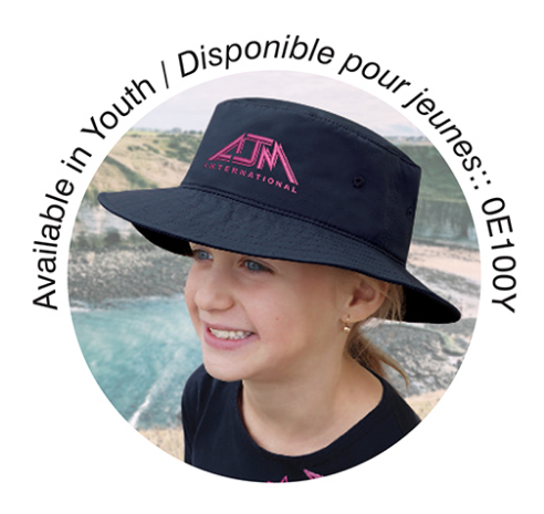 AJM International Polyester Pearl Nylon - UPF50+ - Bucket Style (Fitted) Hat - 0E100