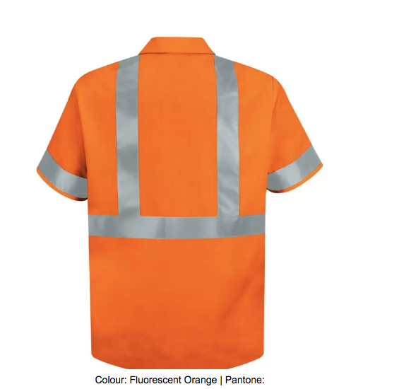RED KAP® HI-VISIBILITY SHORT SLEEVE WORK SHIRT – TYPE R, CLASS 2 - SS24-HV