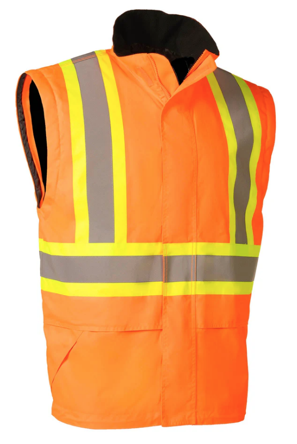 Forcefield Orange "Torngat" Premium Ripstop 4-in-1 Hi-Vis Safety Parka 024-EN705RAOR-TG