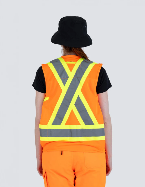 Forcefield Women's Hi Vis Safety Surveyor's Vest 022-TVSURV168OR