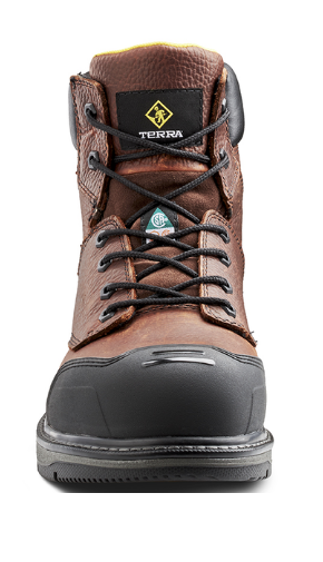 Men's Terra Patton 6" Aluminum Toe Safety Work Boot - 4NS6BK/4NS6BN