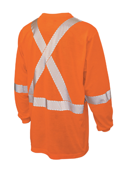 TOUGH DUCK POLYESTER JERSEY LONG-SLEEVE SAFETY T-SHIRT - ST22