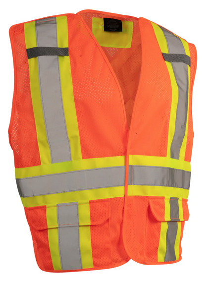 Forcefield 5-Point Tear-Away Mesh Traffic Vest 022-TV9