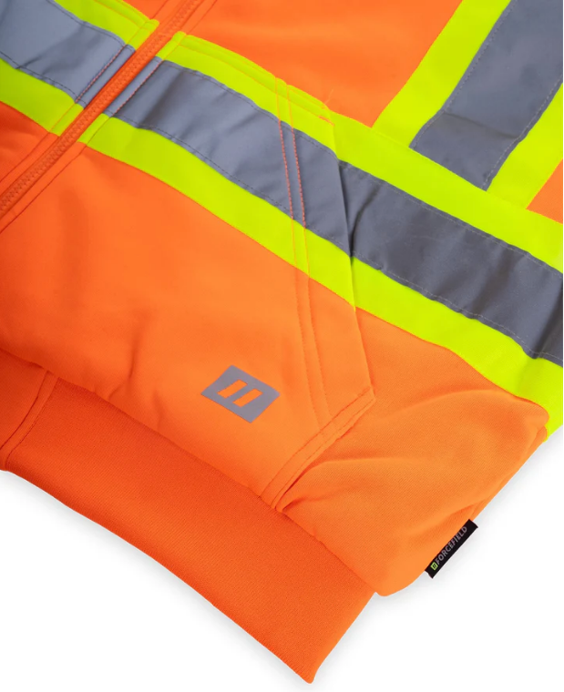 Forcefield Deluxe Hi Vis Safety Hoodie, Detachable Hood 024-P844