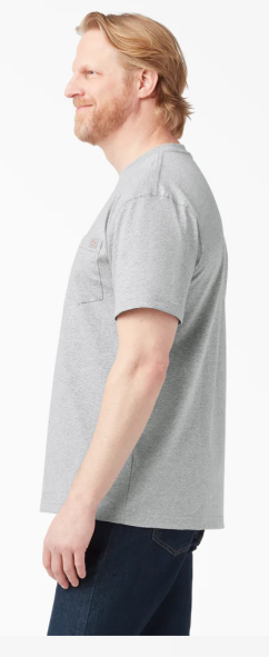 Dickies Heavyweight Short Sleeve Pocket T-Shirt - Heather Gray (HG) #WS450