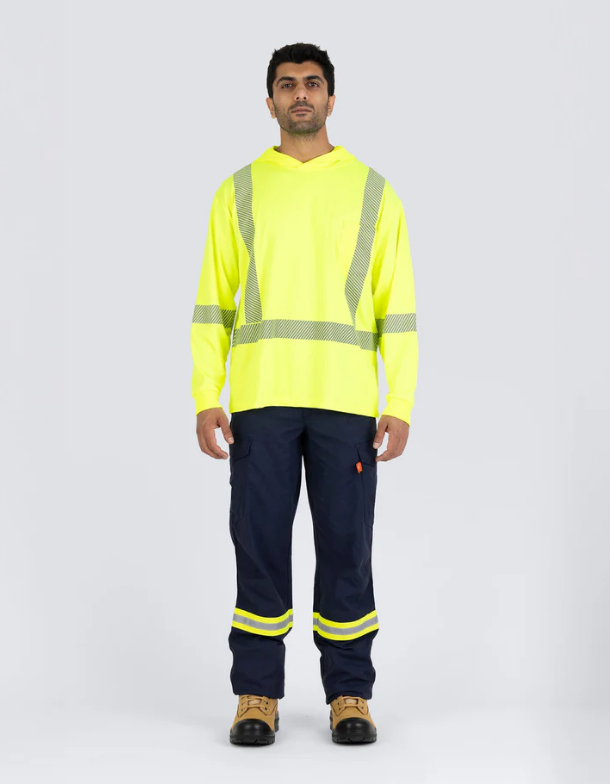 Forcefield Hooded Long Sleeve Ultrasoft Technical Tee 022-SPXCSA