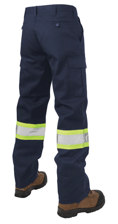 TOUGH DUCK RELAXED-FIT TWILL SAFETY CARGO UTILITY PANT - S607